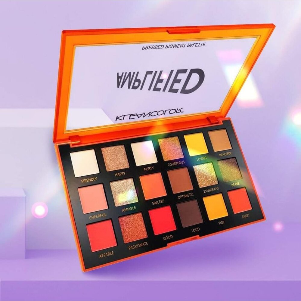 Kleancolor Orange Case 18-Color Eyeshadow Palette Versatile